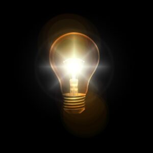 light bulb, think, idea