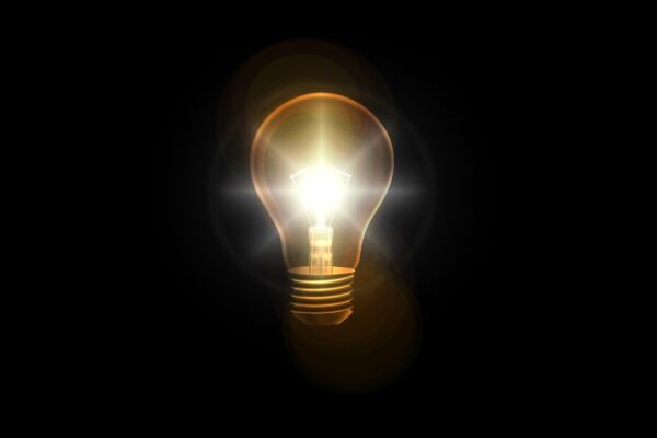 light bulb, think, idea